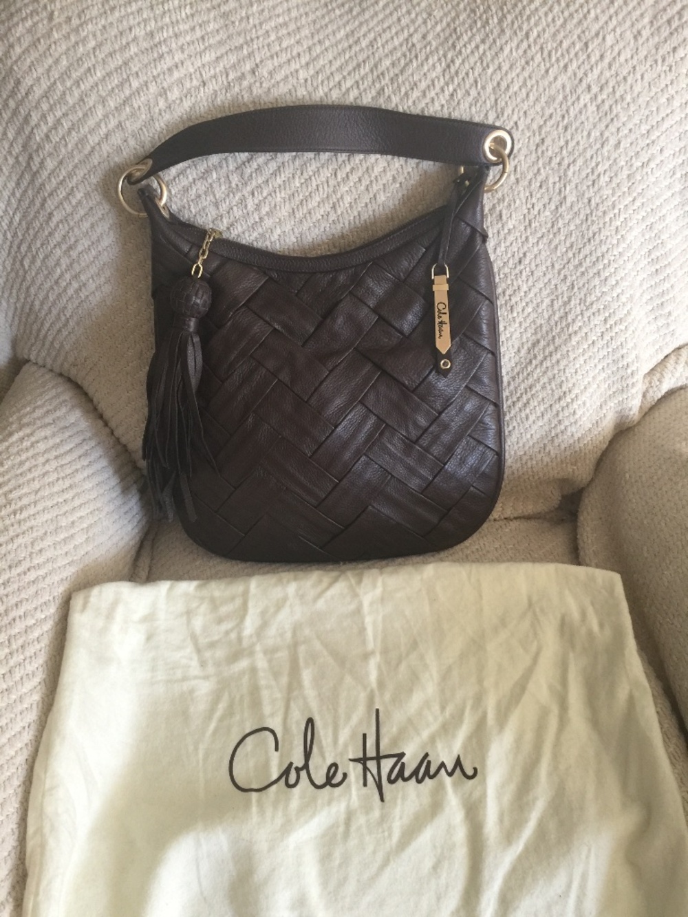 Cole Haan Brown genuine Leather Tote